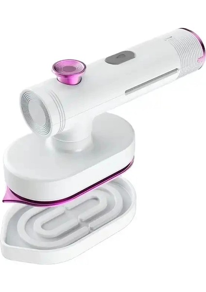 White Eu Mini Buharlı Ütü Giysiler Için Seyahat Taşınabilir Giysi Buhar Makinesi Profesyonel Ev Kuru Islak Giysiler Ütüleme 30W Döner Katlanır Ütü (Yurt Dışından)
