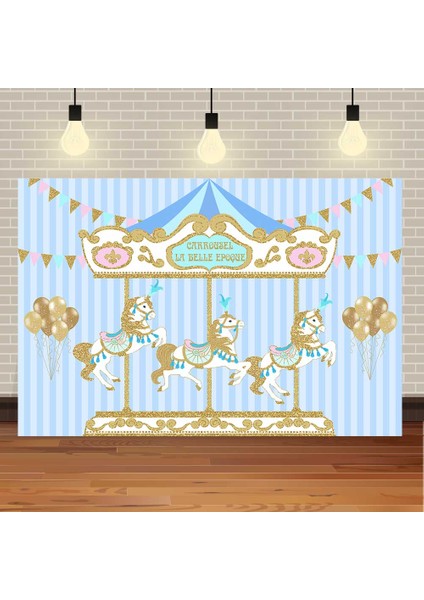 L0506 Ince Vinil 180X120 cm Neoback Atlıkarınca At Doğum Günü Arka Plan Sirk Fotoğrafçılığı Bebek Pembe Parti Dekor Zemin Photocall Photophone Fotografik (Yurt Dışından)