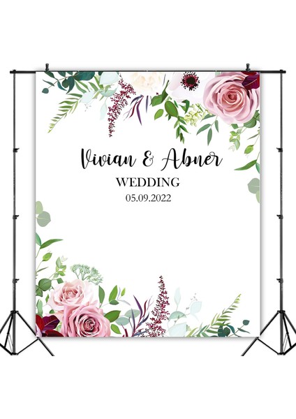 L1229 Ince Vinil 150X180CM Neoback Özel Evlilik Yıldönümü Arka Planı Doğum Günü Evlilik Bahçe Arka Planı Suluboya Çiçek Fotoğrafçılığı Fotoğraf Arama Afişi (Yurt Dışından)