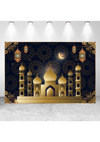 P0393 Ince Vinil 180X120 cm Seekpro Fotoğraf Arka Planında Cami Ramazan Mavi Kraliyet Kareem Mubarak Parti Posteri Bebek Doğum Günü Fotografik Arka Plan Photocall (Yurt Dışından)