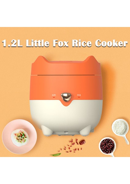 Beyaz 220 V, Au 1,2 L Yeni Mini Pirinç Pişirici Küçük 1,2 L Pirinç Pişirici Ev Pişirme Tenceresi Midea Fox Line Kırmızı Kawayi Kitty Akıllı Pişirici Tek Anahtar 213A 105 B (Yurt Dışından) modelleri
