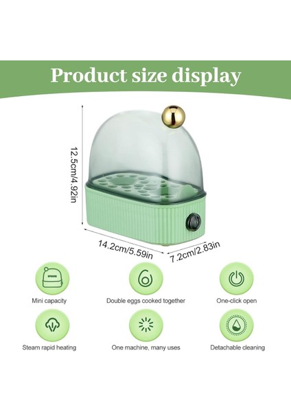 Green Us Taşınabilir Elektrikli Yumurta Kaynatıcı Otomatik Vapur Mini Kahvaltı Makinesi Yumurta Pişiriciler Hızlı Yumurta Makinesi Vapur Otomatik Kapanma (Yurt Dışından) fırsatları
