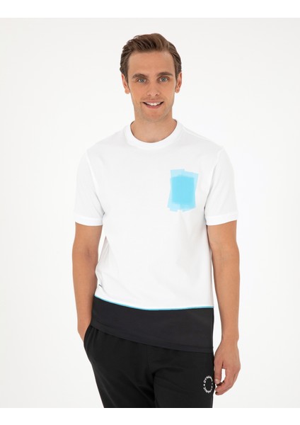 Erkek Lacivert Regular Fit Tişört 50282045-VR033