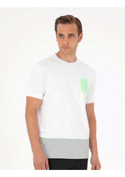 Erkek Açık Gri Regular Fit Tişört 50282045-VR001