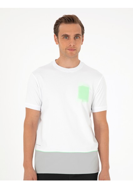 Erkek Açık Gri Regular Fit Tişört 50282045-VR001