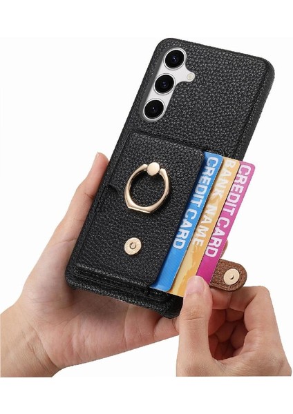 Samsung Galaxy S24 Artı Halka Standı Kart Yuvaları Premium Dokulu (Yurt Dışından) modelleri
