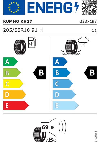 205/55 R16 91H Ecowing Es31 Oto Yaz Lastiği (Üretim Yılı: 2024)