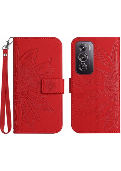Oppo RENO12 5g Flip Cüzdan Telefon Kılıfı Için Lüks Pu Deri Kılıf Kart ile (Yurt Dışından)