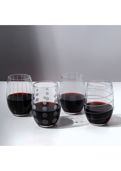 5095528 Cheers 4lü 480ml Ayaksız Şarap Kadehi Seti