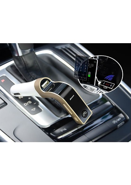 LISINYA174 Carg7 Bluetooth Araç Fm Transmitter USB Girişli