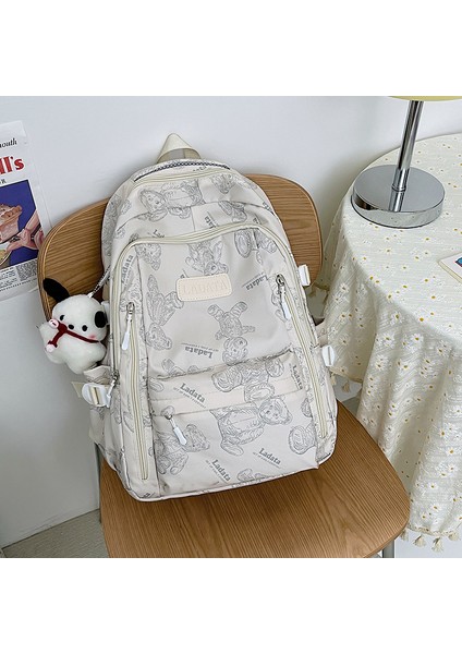 Modaya Uygun, Modaya Uygun, Gündelik, Basit, Baskılı, Büyük Kapasiteli, Üniversite Tarzı Okul Çantası (Yurt Dışından)