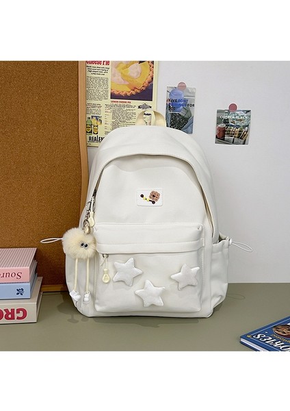 Kızlar Için Okul Çantaları, Ortaokul Öğrencileri, Kızlar Için Basit, Büyük Kapasiteli, Çok Yönlü Sırt Çantaları, Yıldız Sırt Çantaları (Yurt Dışından)