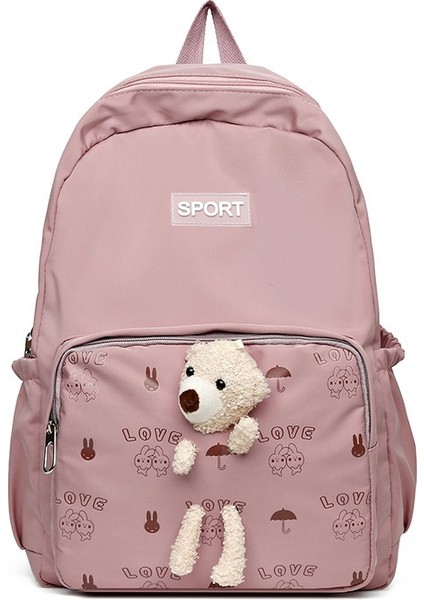 Okul Çantası Sevimli Büyük Kapasiteli Ortaokul ve Lise Öğrencisi Sırt Çantası Kadın Kampüs Rahat Basit Sırt Çantası (Yurt Dışından)