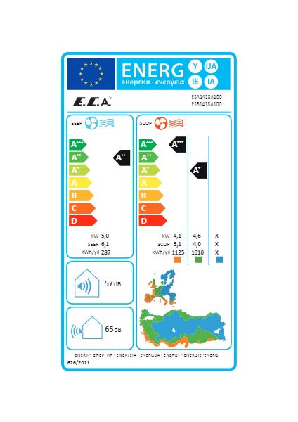 Eca Niobe Blue 12.000 Btu/h  Wifi Özelliği  (Montaj Dahil)