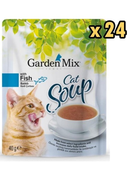 Garden Mix  Ton Balıklı Kedi Çorbası 40 gr x 24 Adet