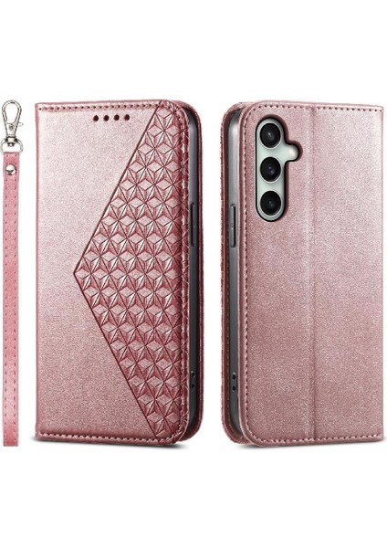 Samsung Galaxy S24 Fe Eşkenar Dörtgen Şekli Için Flip Case Günlük Kullanım Standı El (Yurt Dışından)