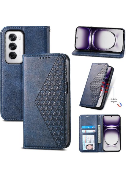 Oppo Oppo 12 5g Günlük Kullanım Için Flip Case Standı Cüzdan Eşkenar Dörtgen Şekli El (Yurt Dışından)