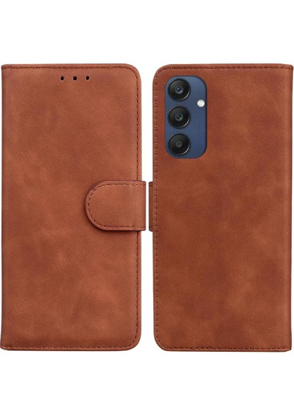 Samsung Galaxy M35 Manyetik Kart Yuvası Premium Pu Deri Için Flip Case (Yurt Dışından)