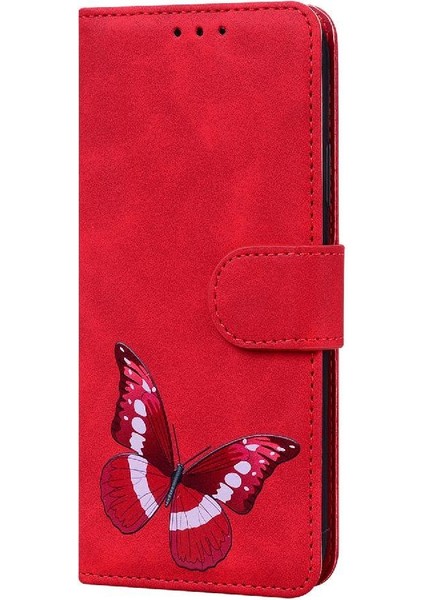 Realme Gt 6 Için Flip Case Kelebek Renk Baskılı Cüzdan Flip Folio Kapak (Yurt Dışından)
