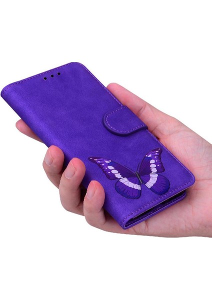 Samsung Galaxy M35 Renk Baskılı Kelebek Cüzdan Flip Için Flip Case Folio (Yurt Dışından)