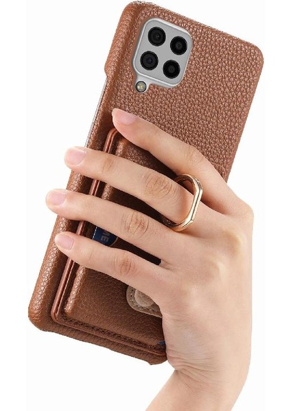 Samsung Galaxy A22 4g Kart Yuvaları Premium Dokulu Deri Yüzük (Yurt Dışından) modelleri