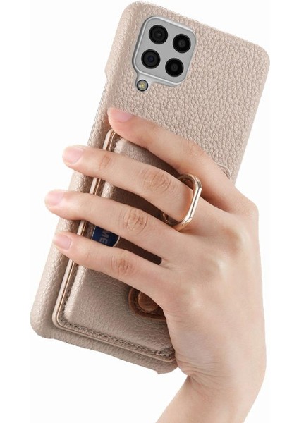Samsung Galaxy A22 4g Kart Yuvaları Premium Dokulu Deri Yüzük (Yurt Dışından) fiyatları