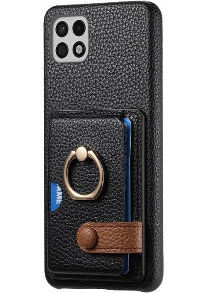 Samsung Galaxy A22 5g Kart Yuvaları Premium Dokulu Deri Yüzük (Yurt Dışından) fırsatları