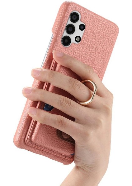 Samsung Galaxy A13 4g Premium Dokulu Deri Halka Standı Kartı (Yurt Dışından) modelleri