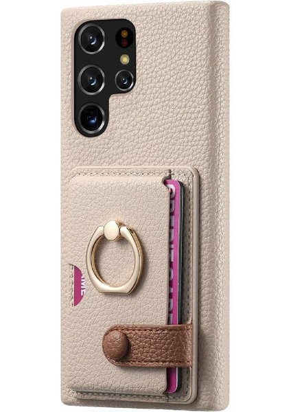 Samsung Galaxy S22 Ultra Halka Standı Kart Yuvaları Premium Dokulu (Yurt Dışından) indirimleri