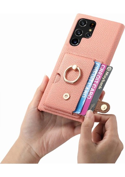 Samsung Galaxy S22 Ultra Halka Standı Kart Yuvaları Premium Dokulu (Yurt Dışından) fırsatları