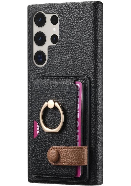 Samsung Galaxy S23 Ultra Halka Standı Kart Yuvaları Premium Dokulu (Yurt Dışından) indirimleri