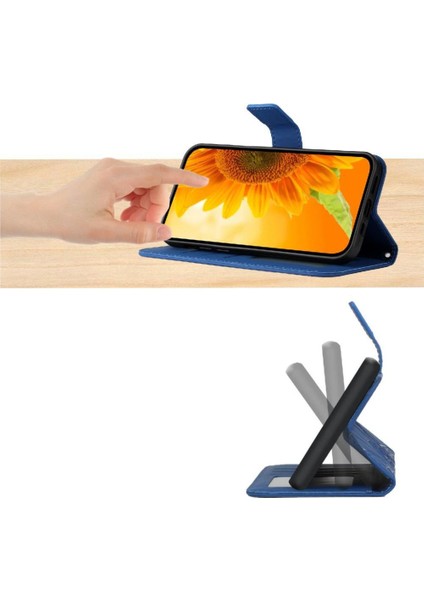 Realme C65 4g Flip Cüzdan Telefon Kılıfı Için Lüks Pu Deri Kabartmalı (Yurt Dışından)