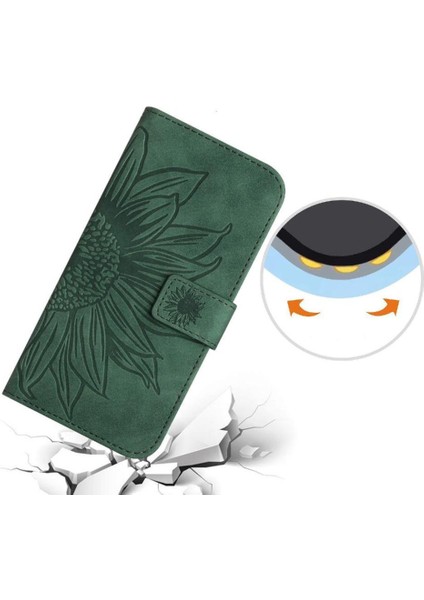 Oppo RENO12 5g Kabartmalı Ayçiçeği Flip Cüzdan Telefon Kılıfı Için Pu (Yurt Dışından) fırsatları