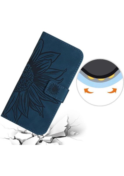 Oppo RENO12 5g Kabartmalı Ayçiçeği Flip Cüzdan Telefon Kılıfı Için Pu (Yurt Dışından) modelleri
