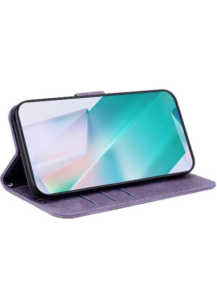 Samsung Galaxy M35 Için Kılıf Cüzdan Kılıf Flip Folio Kabartmalı Sevimli Kaplan (Yurt Dışından)