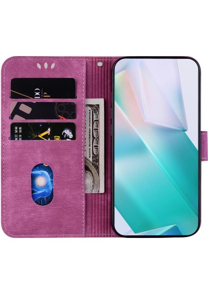 Samsung Galaxy M35 Için Kılıf Cüzdan Kılıf Flip Folio Kabartmalı Sevimli Kaplan (Yurt Dışından)