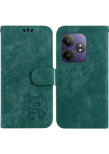 Realme Gt 6t Için Kılıf Cüzdan Kılıf Tutucu Kapak Flip Folio Kabartmalı Sevimli (Yurt Dışından)