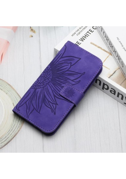 Sony Xperia 10 Vı Için Kılıf Kısa Kayış Kabartmalı Ayçiçeği Flip Cüzdan Kılıf (Yurt Dışından) indirimleri