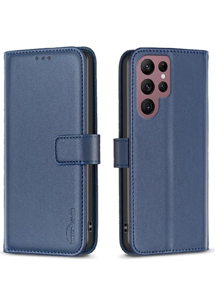 Samsung Galaxy S22 Ultra Deri Kılıf Çok Renkli Iş Için Flip Case (Yurt Dışından)