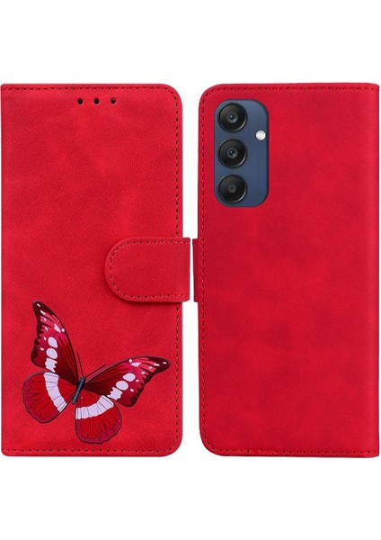 Samsung Galaxy M35 Renk Baskılı Kelebek Cüzdan Flip Için Flip Case Folio (Yurt Dışından)