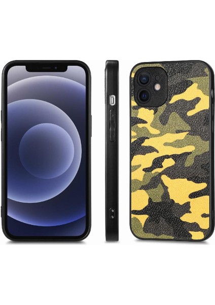 IPhone 12 Için Kılıf Hafif Camo Tasarım Kablosuz Şarj Özgürlük Anti (Yurt Dışından)