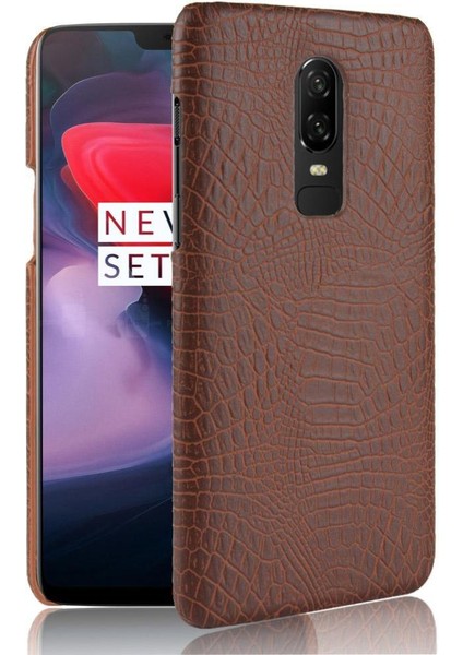 Oneplus 6 Klasik Timsah Moda Uyumluluğu Için Şık Klasik Kılıf (Yurt Dışından)