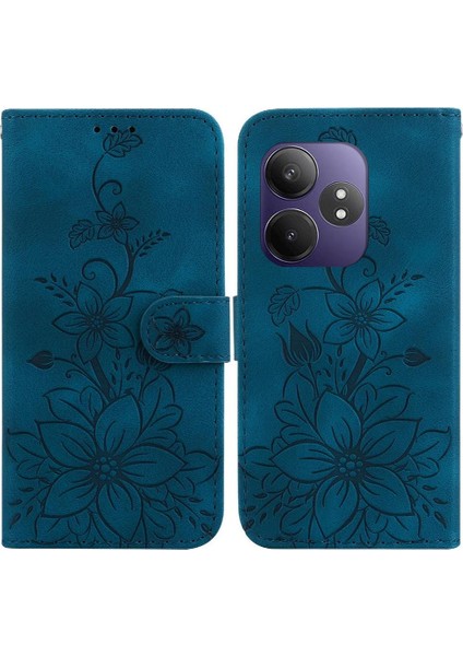 Realme Gt Neo6 Kart Tutucu Kickstand Manyetik Cüzdan Lily Için Flip Case (Yurt Dışından)
