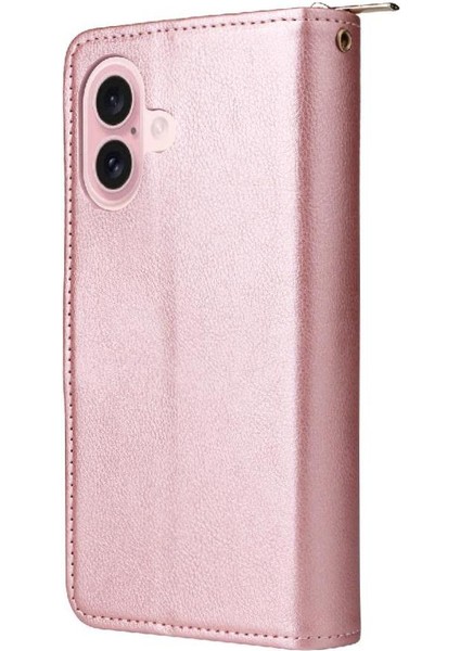 IPhone 16 Için Kılıf Kart Tutucu Flip Kapak ile El Kayışı Fermuarlı Cebi 9 (Yurt Dışından) fırsatları