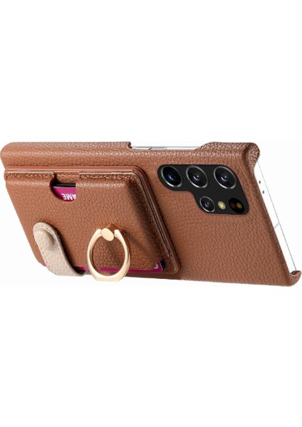 Samsung Galaxy S22 Ultra Halka Standı Kart Yuvaları Premium Dokulu (Yurt Dışından) fırsatları