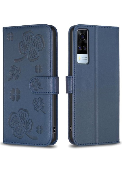 Vıvo Y51/Y51S/VIVO 1A Cüzdan Yonca Çiçek Pu Deri Kart Için Flip Case (Yurt Dışından) indirimleri