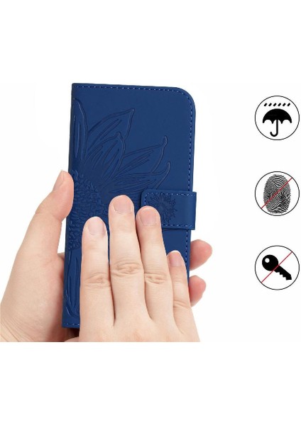 Sony Xperia 10 Vı Için Kılıf Kısa Kayış Kabartmalı Ayçiçeği Flip Cüzdan Kılıf (Yurt Dışından) modelleri