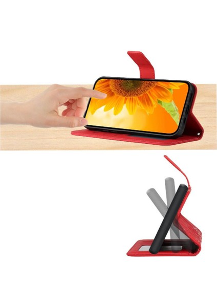 Sony Xperia 10 Vı Için Kılıf Kısa Kayış Kabartmalı Ayçiçeği Flip Cüzdan Kılıf (Yurt Dışından) modelleri