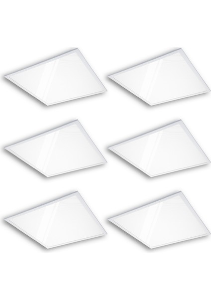 6 Adet LED Panel Sıva Altı Armatür 60X60CM Doğal Beyaz ASA-10134 54W 220V IP20