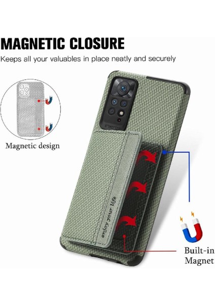 Xiaomi Redmi Için Not 11 Pro 4g/5g Standı Fonksiyonu Manyetik Kart Rfıd (Yurt Dışından)